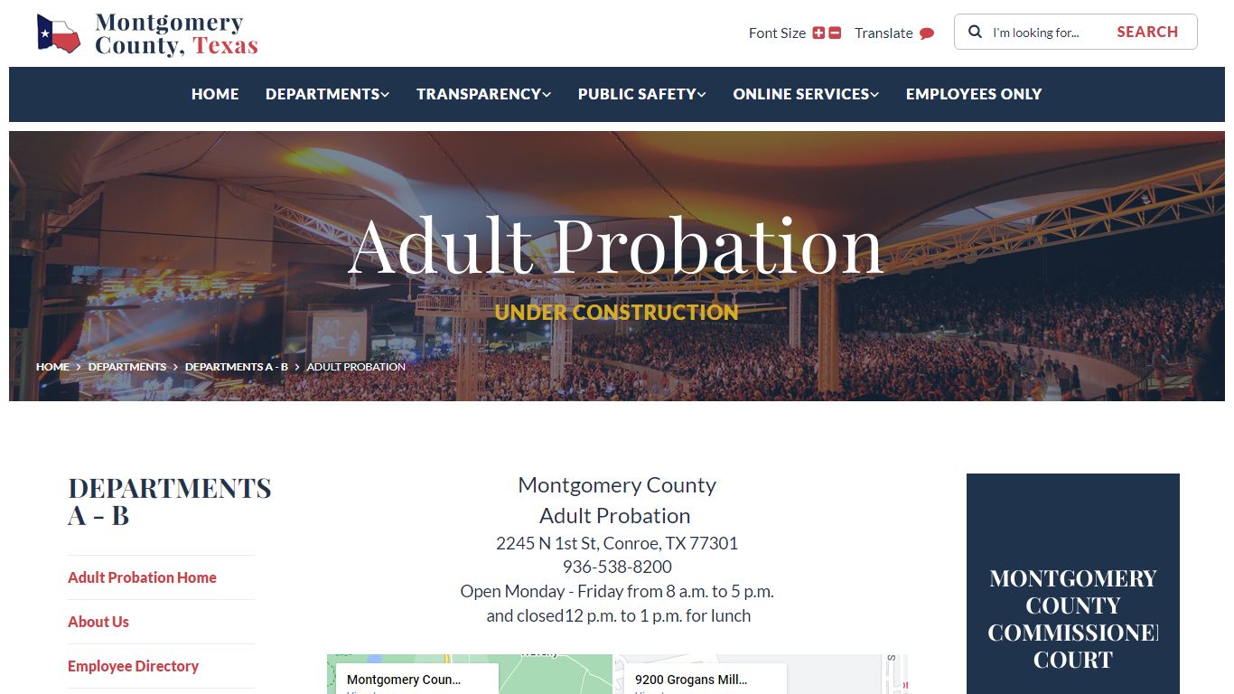 Adult Probation - Montgomery County, Texas