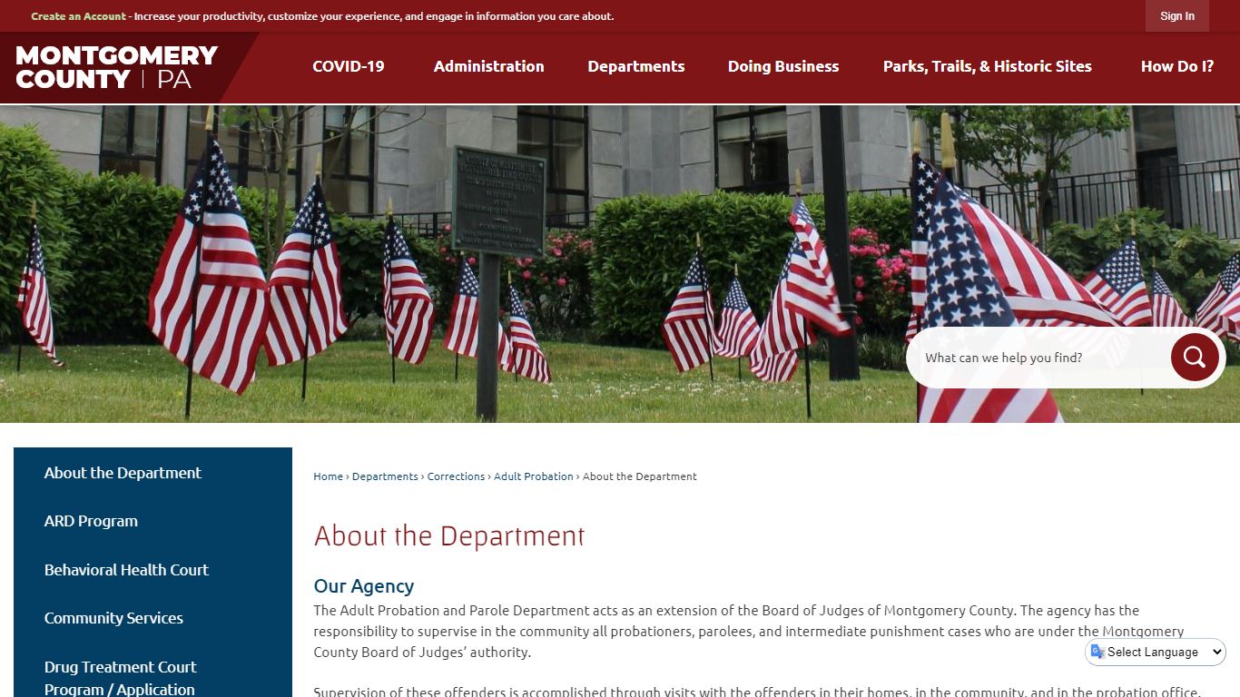 About the Department | Montgomery County, PA - Official Website